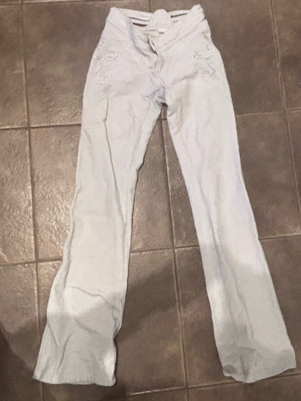 90’s white  Stretch Bootcut Pants